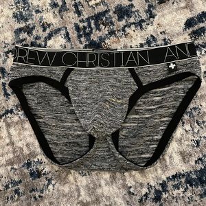 NWT Andrew Christian Striped Cutout Briefs - Size (S)
